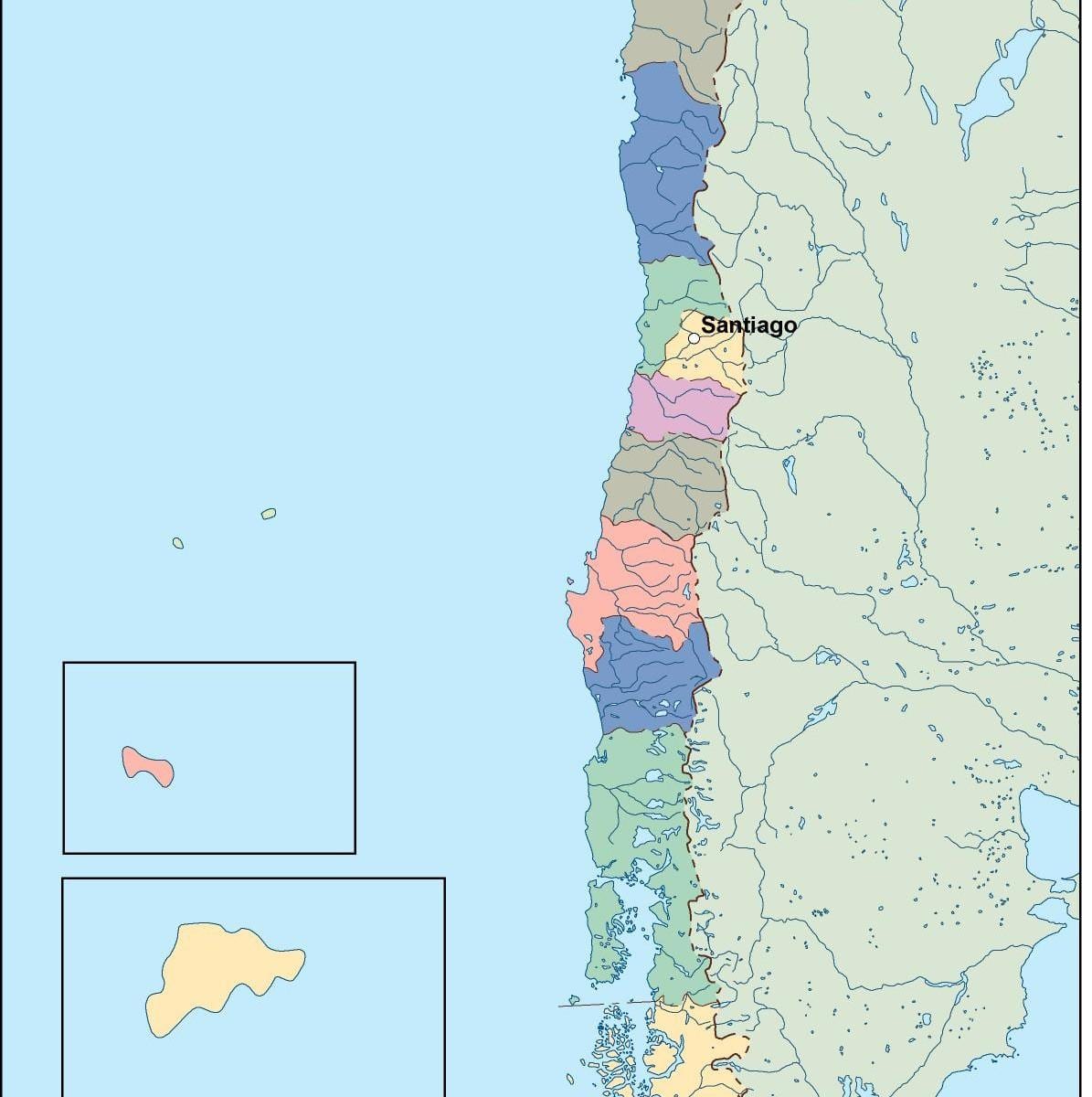 Карта Чылі вектар