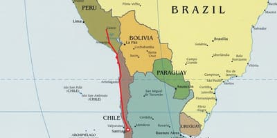 Карта Паўночнага Чылі
